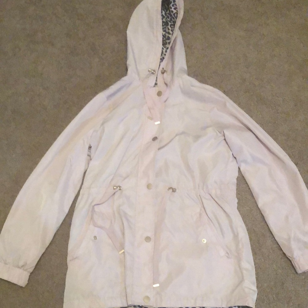 Time and tru leopard and blush rain coat/spring jacket